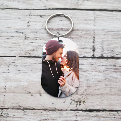 À mon Homme - Porte-Clés 1 Photo Personnalisée Mon Cœur est  là οù tu es Cadeau Noël