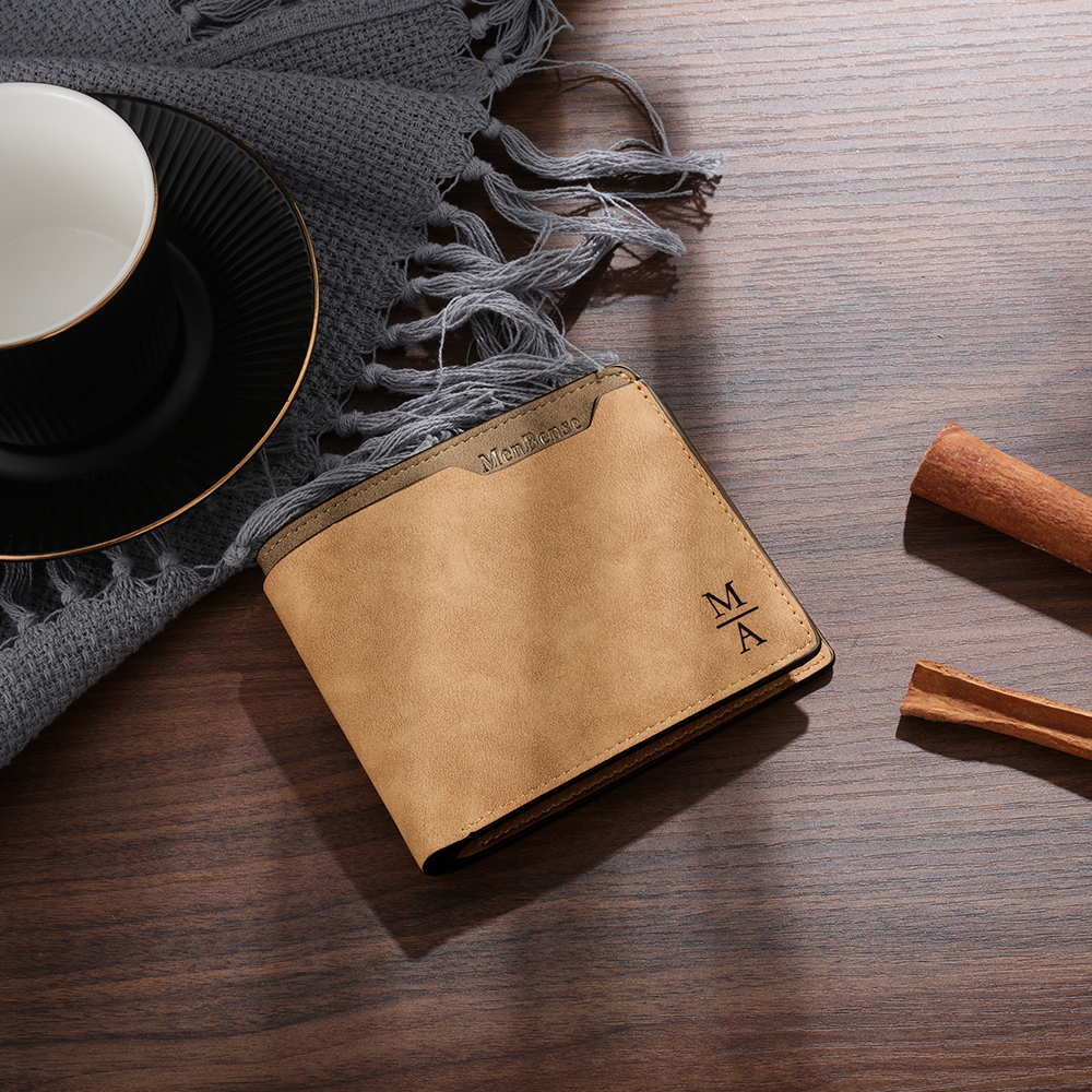 Portefeuille Photo Personnalisé Classique Homme Porte-Monnaie Carte Cadeau pour Père | Jessemade