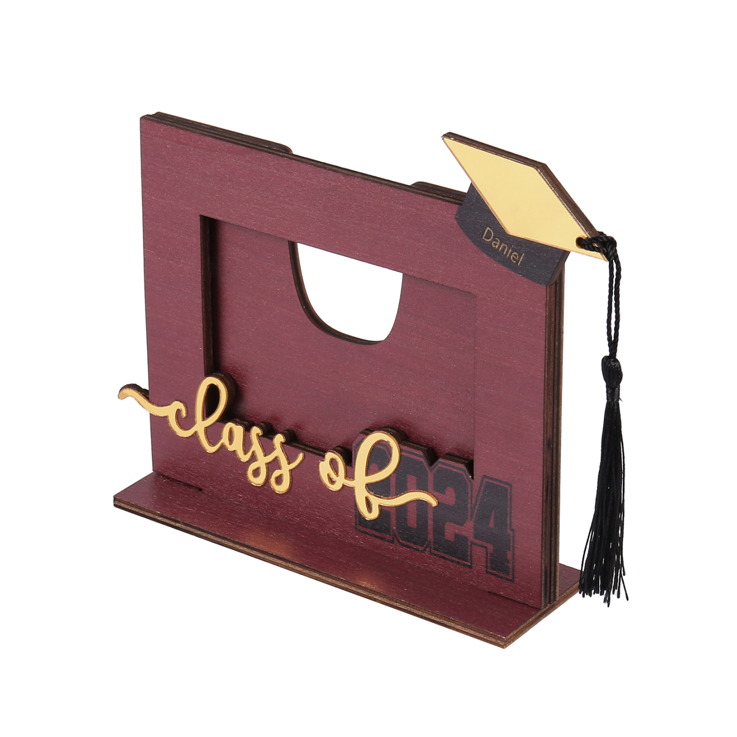 Cadre Photo Diplômé Prénom et Photo Personnalisés Décoration en bois Cadeau de Graduation