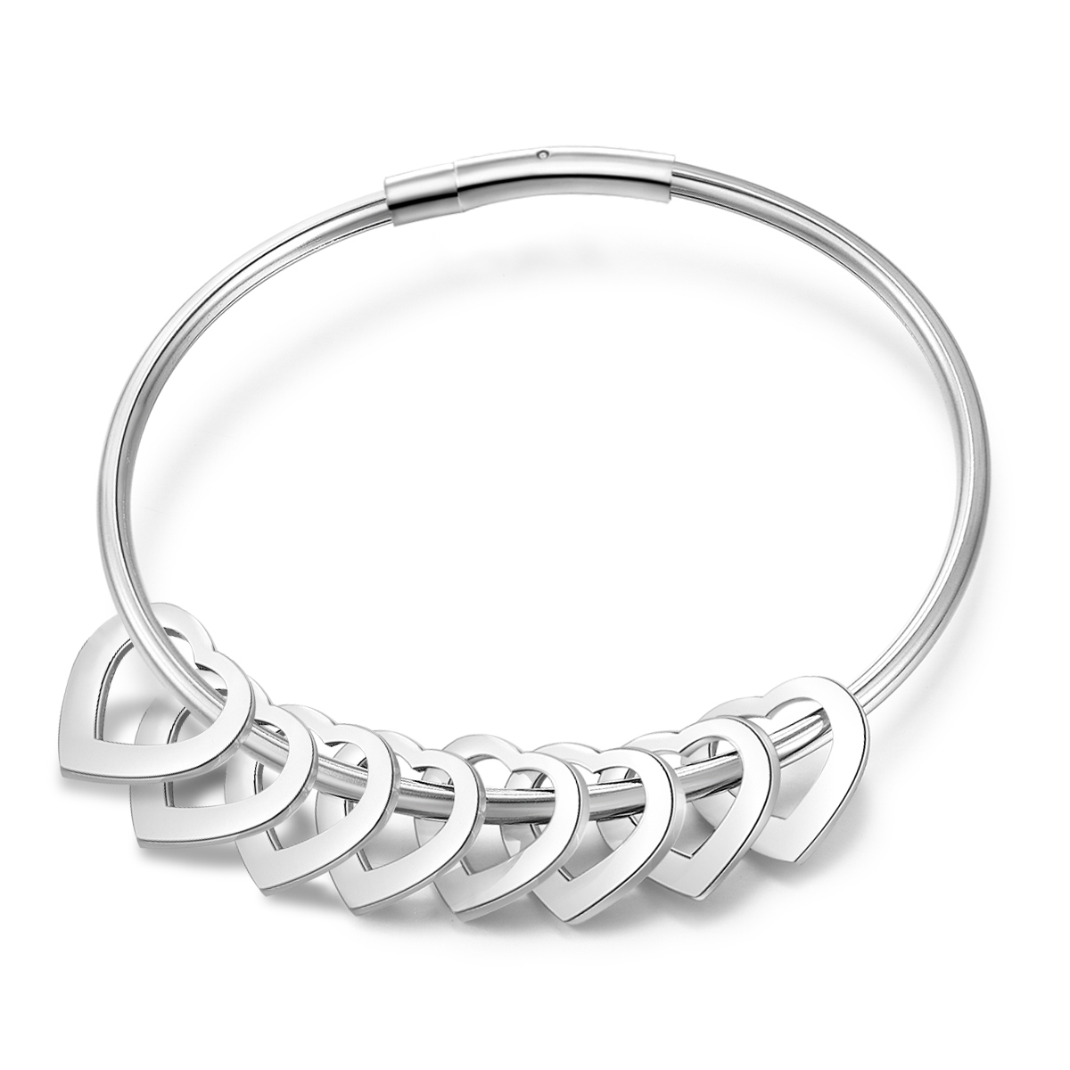 Bracelet Cœur 8 Prénoms Personnalisés Bracelet Femmes