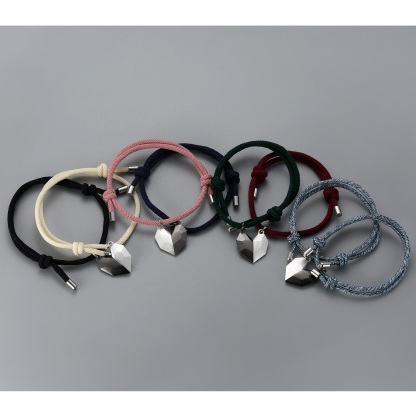 2PCS Bracelet Initiale corde 2 lettres personnalisées pour couple｜Jessemade