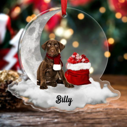 Décoration Sapin Noël  en Acrylique avec Photo Personnalisée