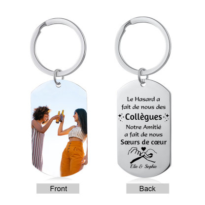 À Ma Meilleure Amie - Porte-Clés Photo et Texte Personnalisés