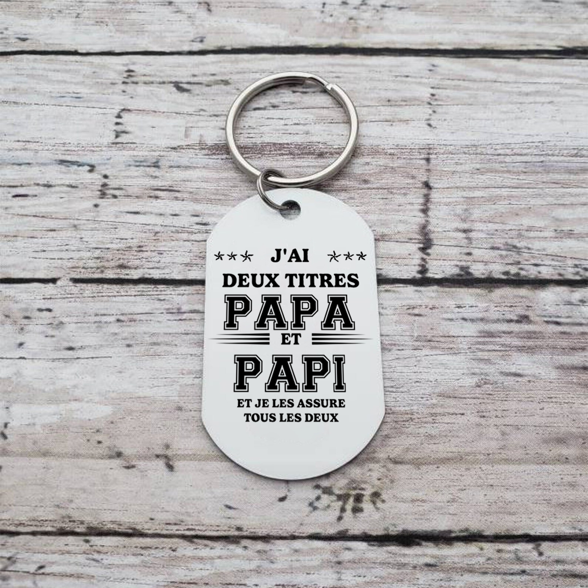 À mon Papa-Porte-Clés Pieds Bébé 3 Prénoms Personnalisés Porte Clés gravés | Jessemade