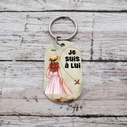Porte-Clés Personnalisés avec 2 Prénoms Porte-Clés Personnalisables pour Couple | Jessemade