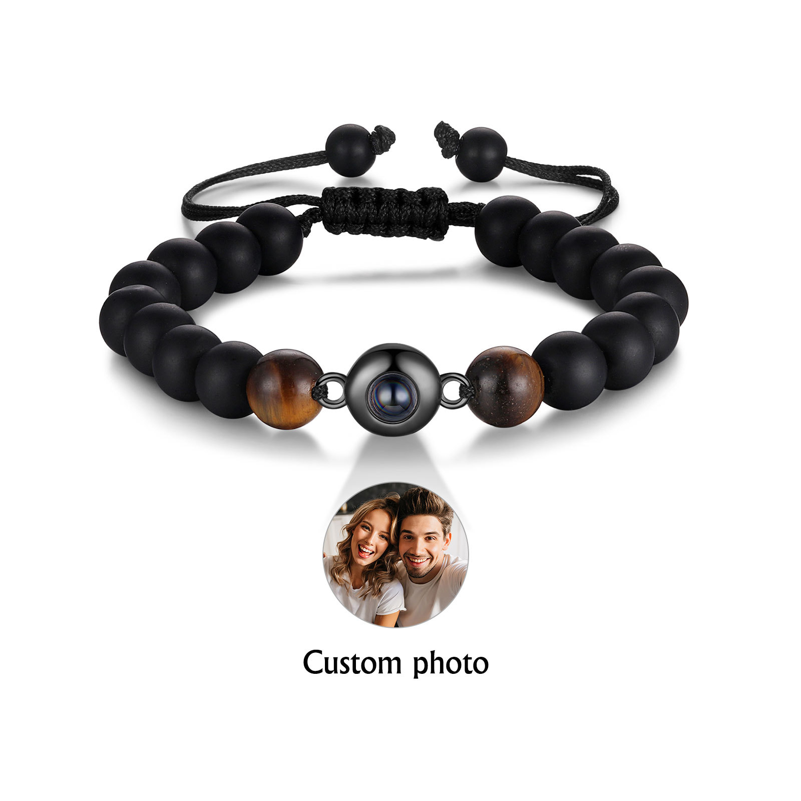Bracelet Photo Projection de Pierres 1 Photo Personnalisée|Jessemade
