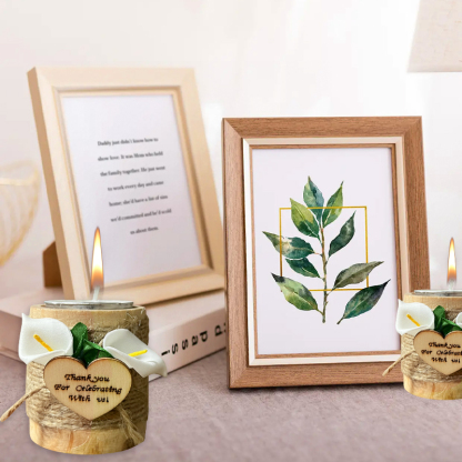 Bougeoir en Bois avec bougie