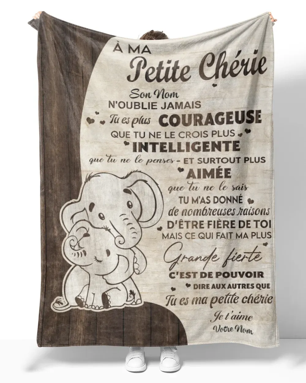 Plaid en Flanelle Personnalisé avec Message Émotionnel – Cadeau Unique et Réconfortant | Jessemade