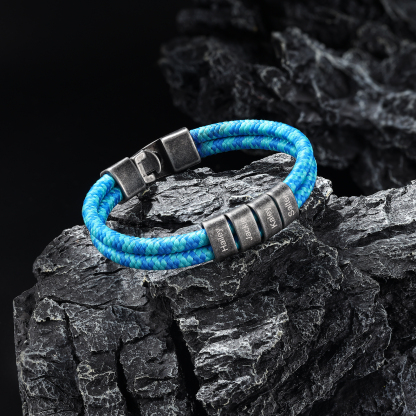 2-4 Noms Bracelet Vintage Personnalisés Bracelet Homme