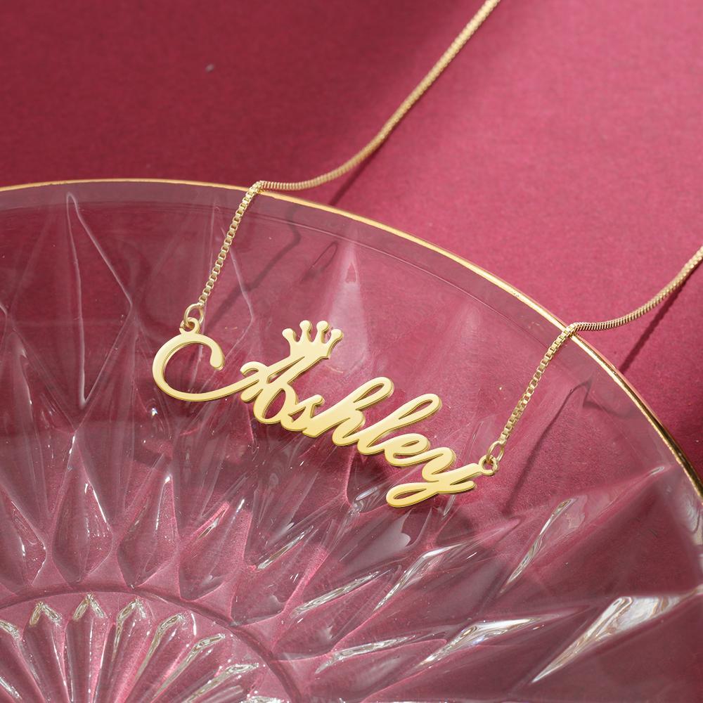 Collier Prénom Personnalisés Avec couronneiao 