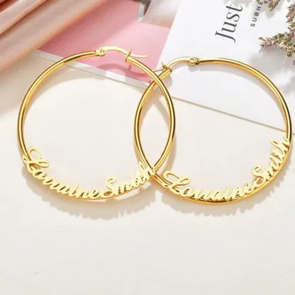 Boucles d'Oreilles 1 Prénom Personnalisée