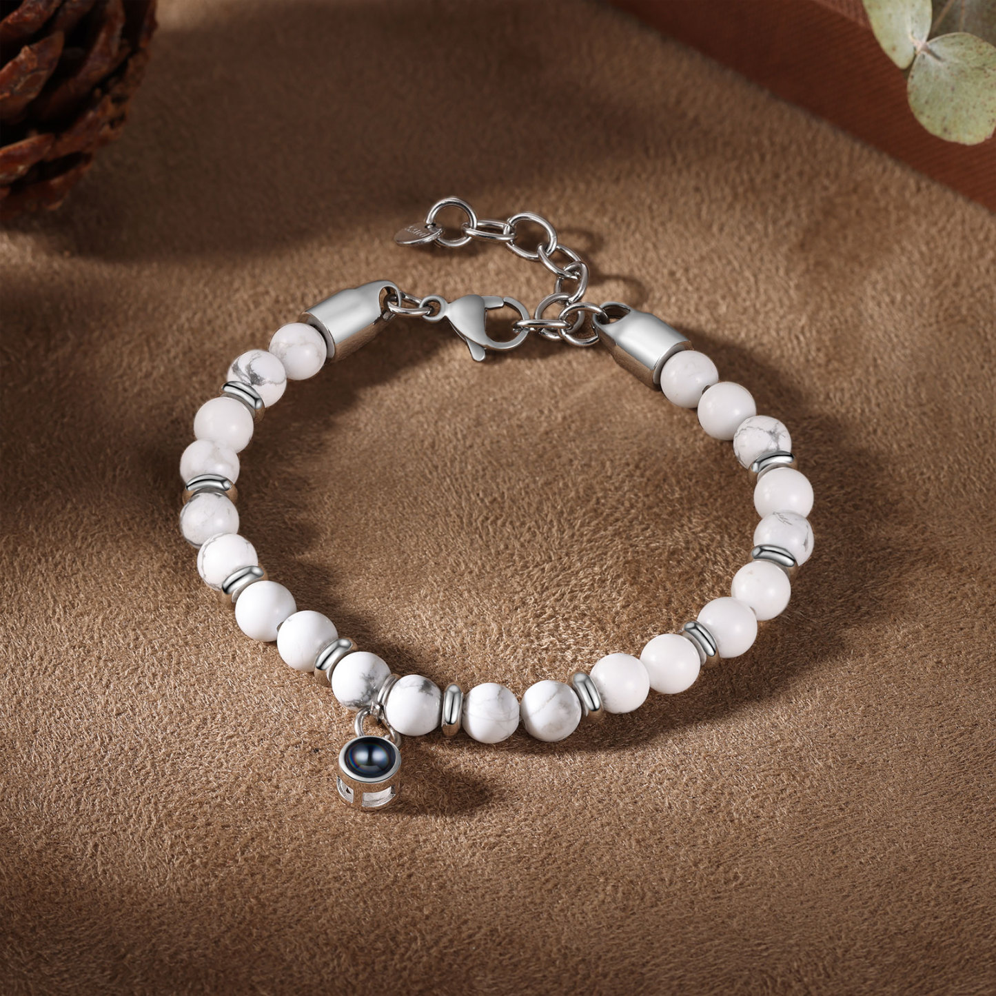 Bracelet Homme Projection de Pierres Photo Personnalisée