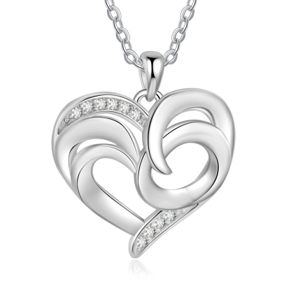 Collier Cœur 2 Prénoms Personnalisé