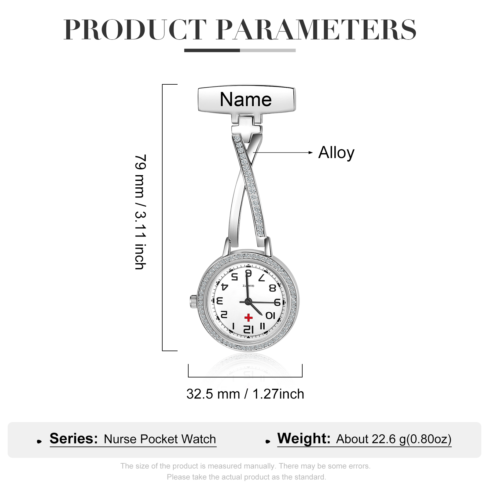 Montre de poche Infirmière Prénom Personnalisé