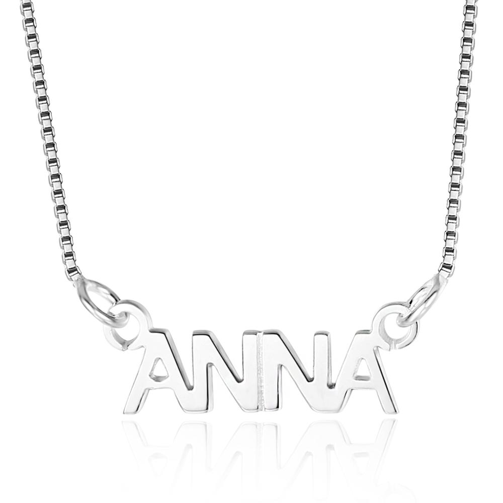Collier Prénom Personnalisé Chaîne Prénom Personnalisé Argent Sterling