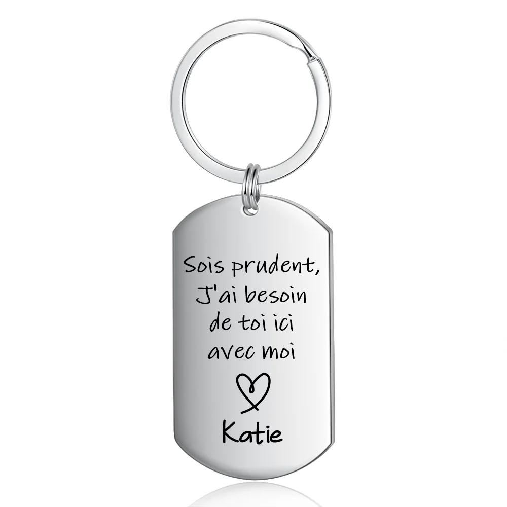 Porte-Clés Photo et Prénom Personnalisés