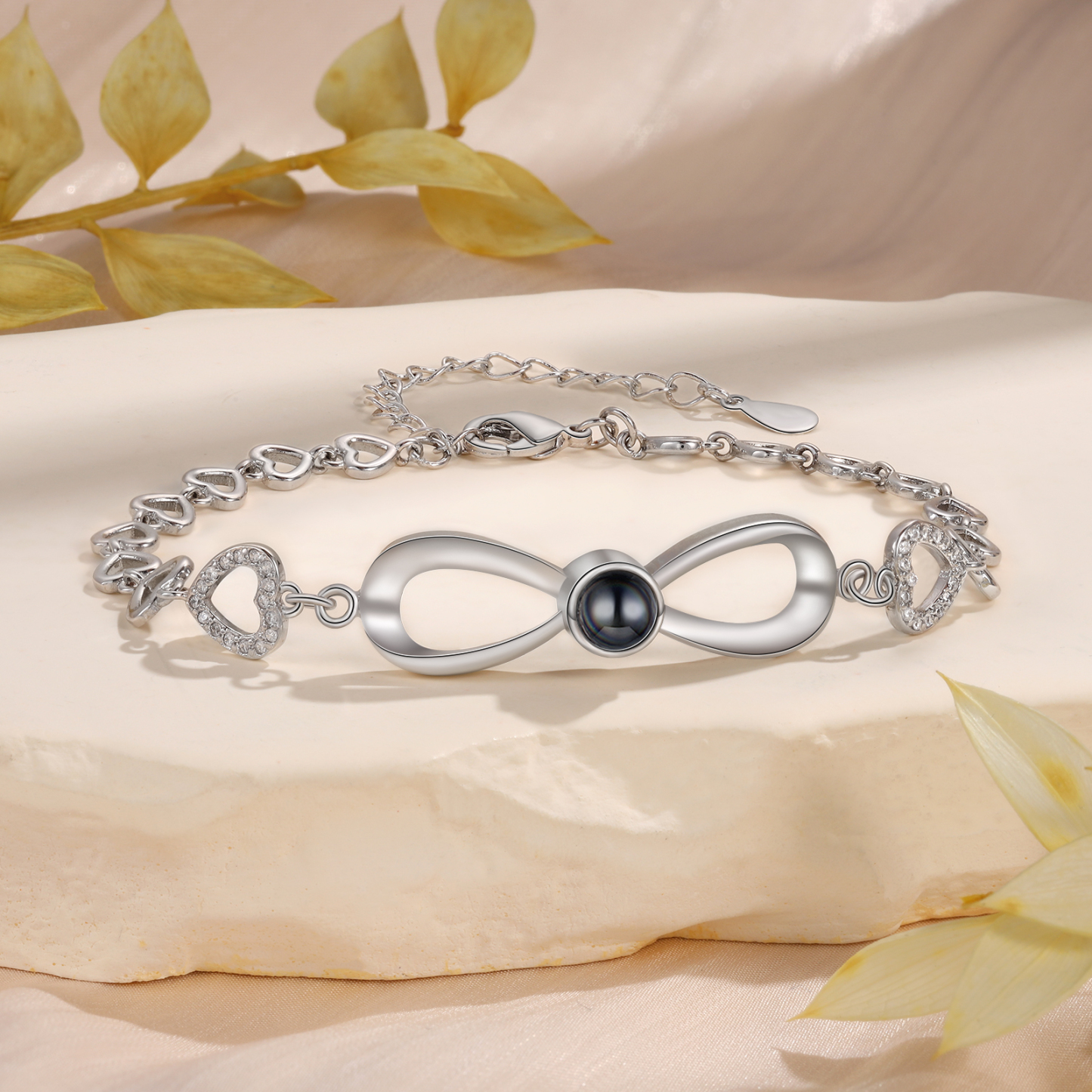 Bracelet Infini Bracelet Photo Projection Personnalisée pour Femmes|Jessemade
