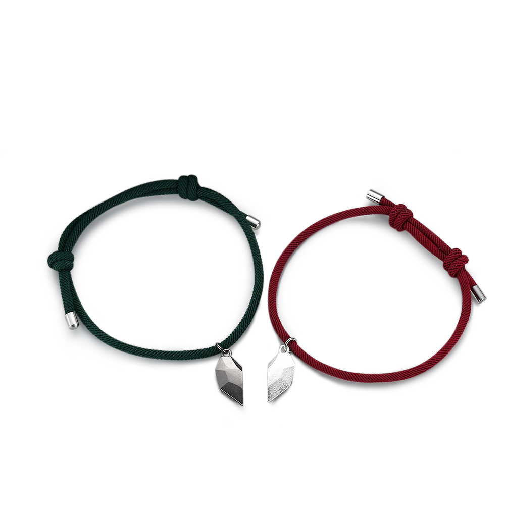 2PCS Bracelet Initiale corde 2 lettres personnalisées pour couple｜Jessemade