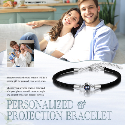 Bracelet de Projection Photo Personnalisée Bracelet Couples