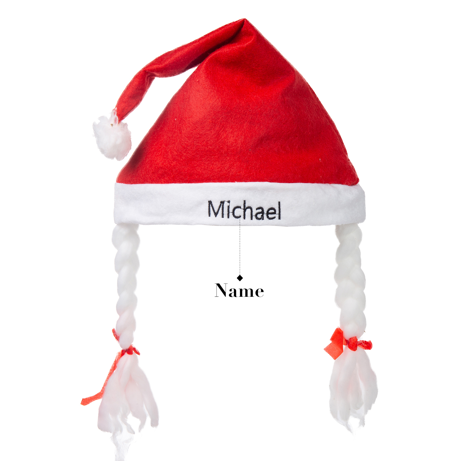 Chapeau de Noël 1 Prénom Personnalisé pour famille