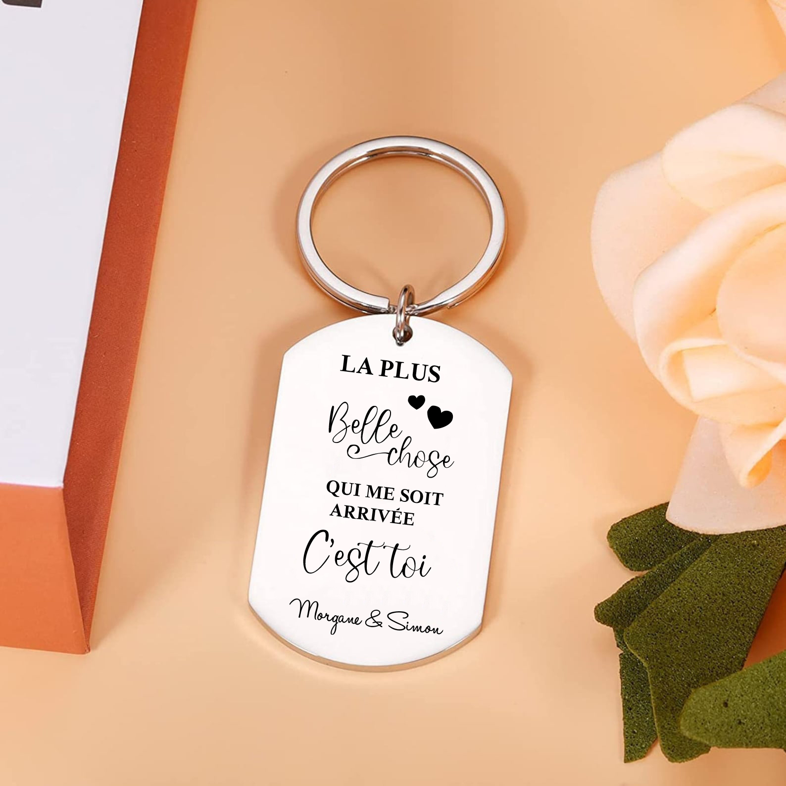 À mon Homme - Porte-Clés Texte et Photo Personnalisés Pour Couple