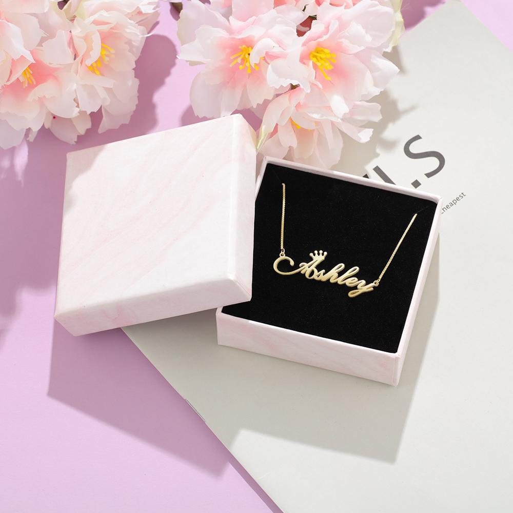 Collier Prénom Personnalisés Avec couronneiao 