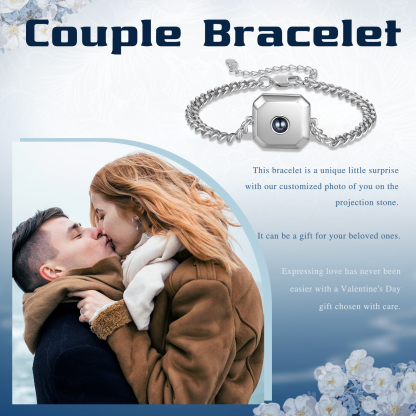 Bracelet Projection de Pierres 1 Photo Personnalisée