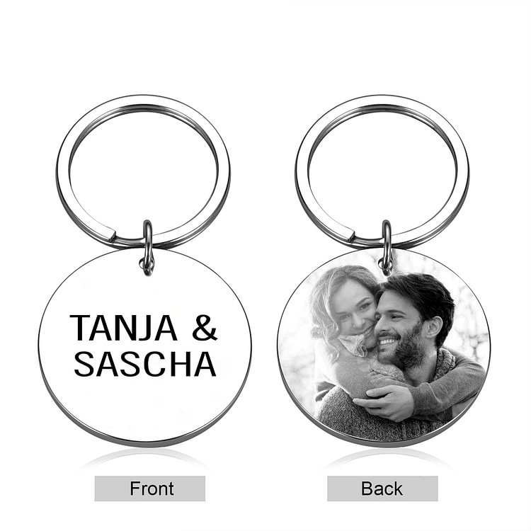 Porte-Clés 2 Prénoms Personnalisés avec Date pour Couple