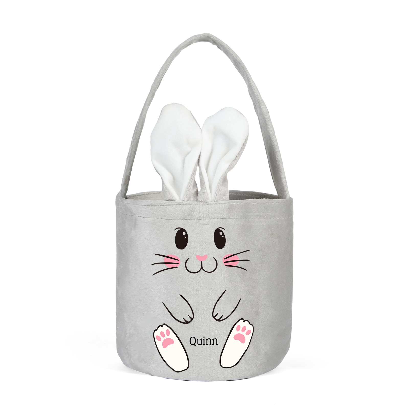 Sac de Pâques Lapin 1 Prénom Personnalisé Tote Bag Enfant
