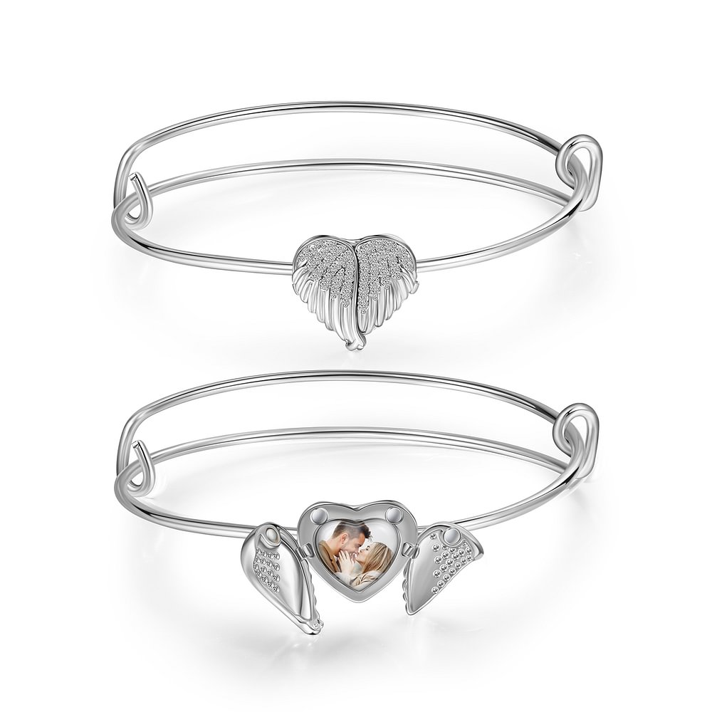 Bracelet Photo Personnalisée avec Cœur Breloque