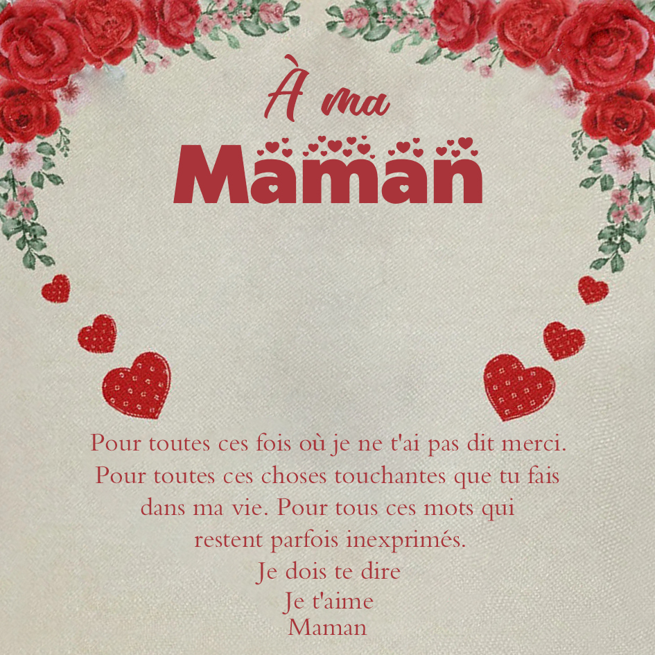 À ma Maman - Carte avec coffre cadeau