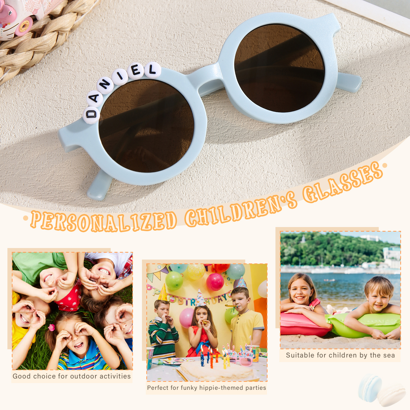 Lunettes de soleil Prénom Personnalisé Cadeau pour Enfants