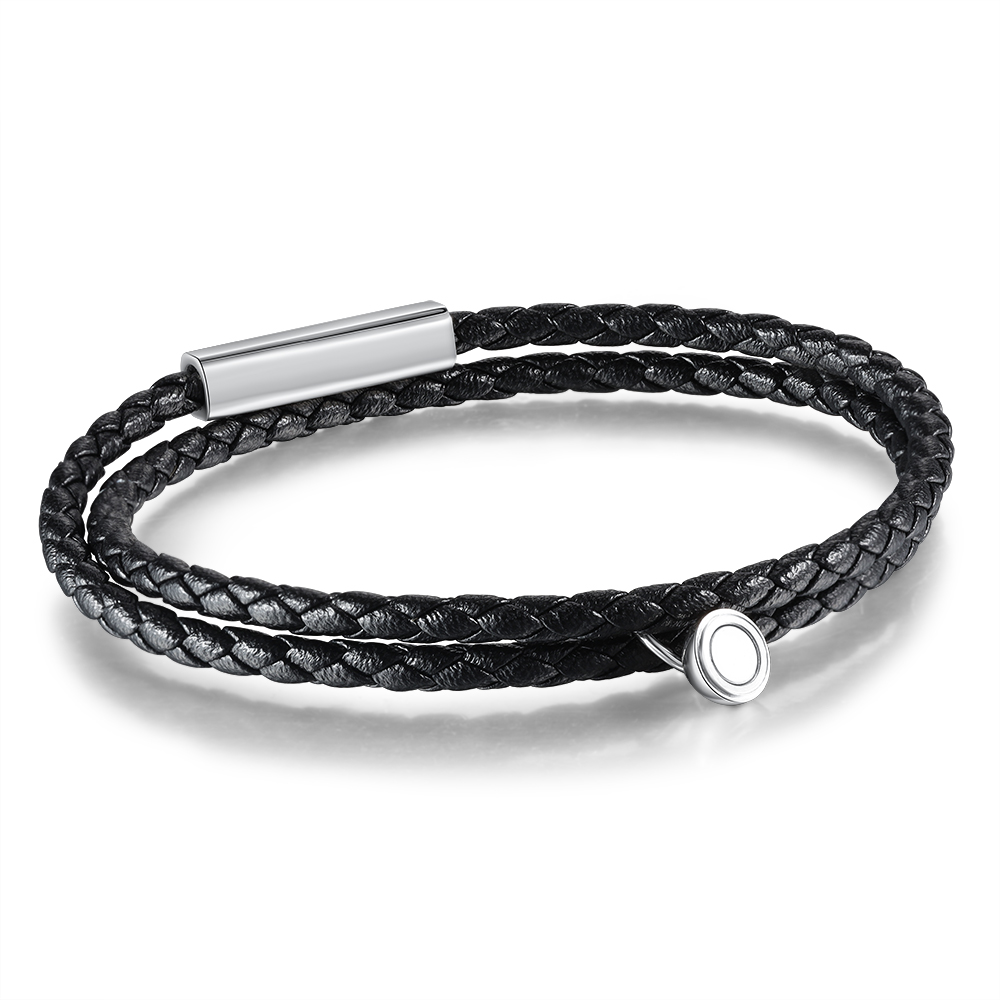 2PCS Bracelets en commun 2 Prénoms Personnalisés avec date Noeud Coulissant｜Jessemade