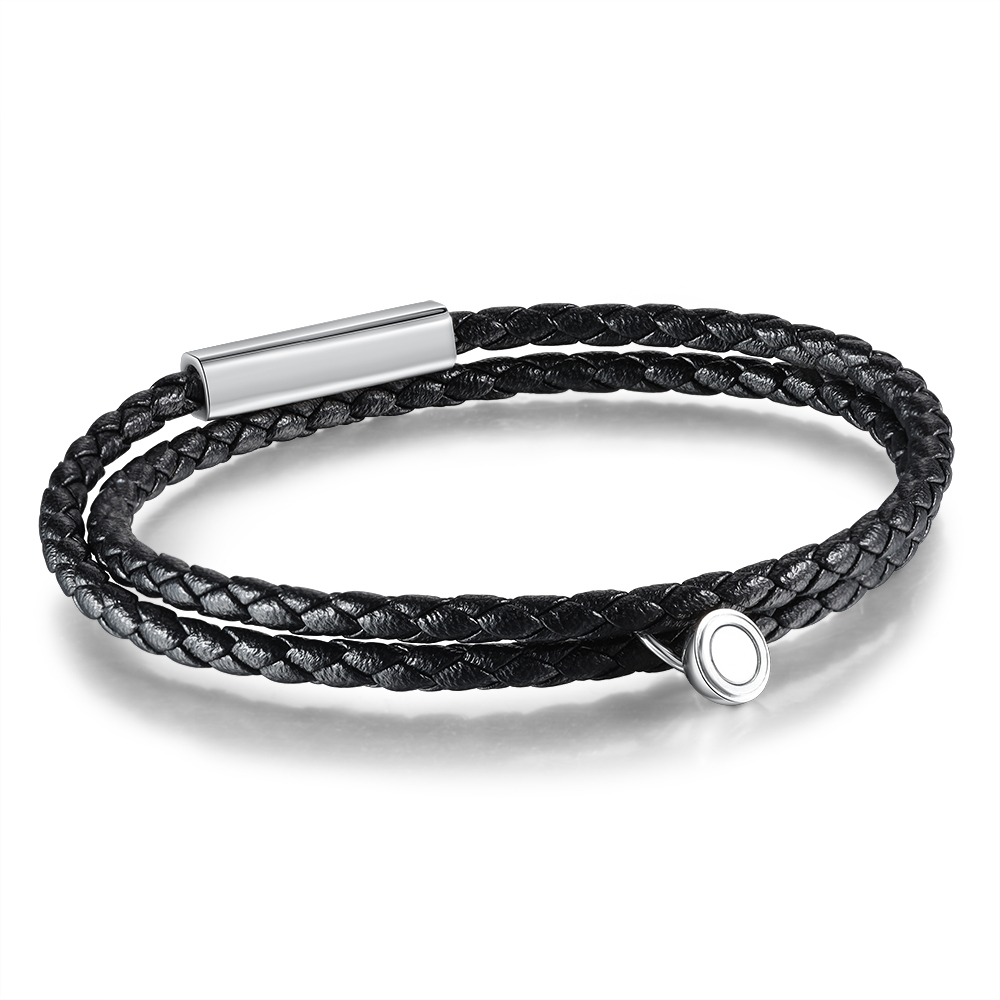 2PCS Bracelets en commun 2 Prénoms Personnalisés avec date Noeud Coulissant｜Jessemade