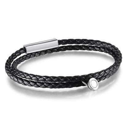 2PCS Bracelets en commun 2 Prénoms Personnalisés avec date Noeud Coulissant｜Jessemade