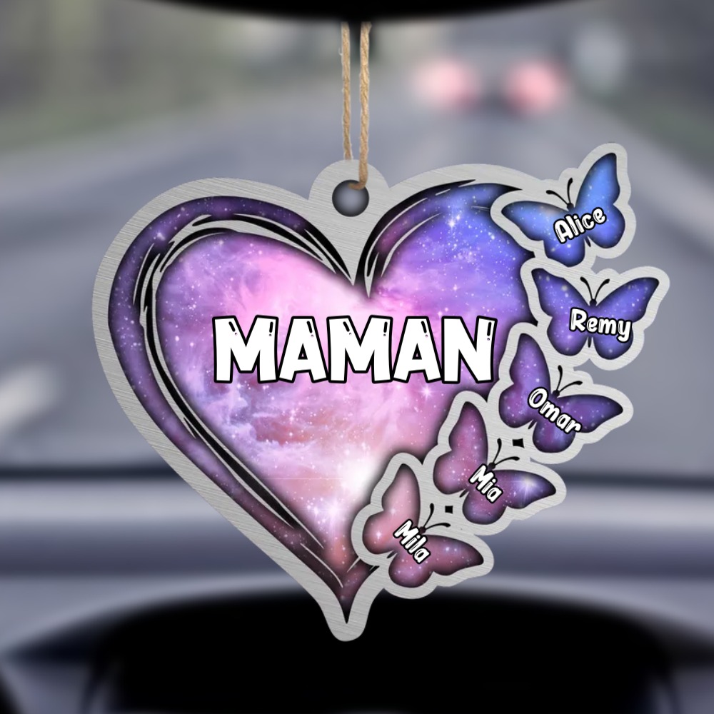 Ornements de Noël Papillon en Acrylique 2-11 Prénoms Personnalisés