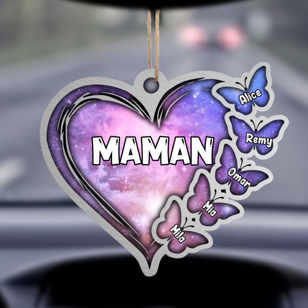 Ornements de Noël Papillon en Acrylique 2-11 Prénoms Personnalisés