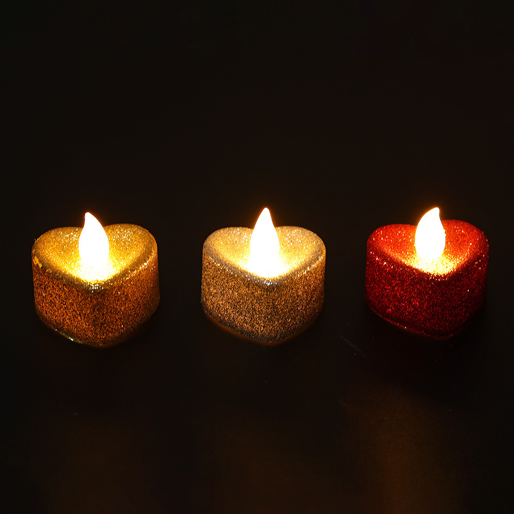1 pièce de Bougie LED Cœur Saint-Valentin Cadeau Romantique
