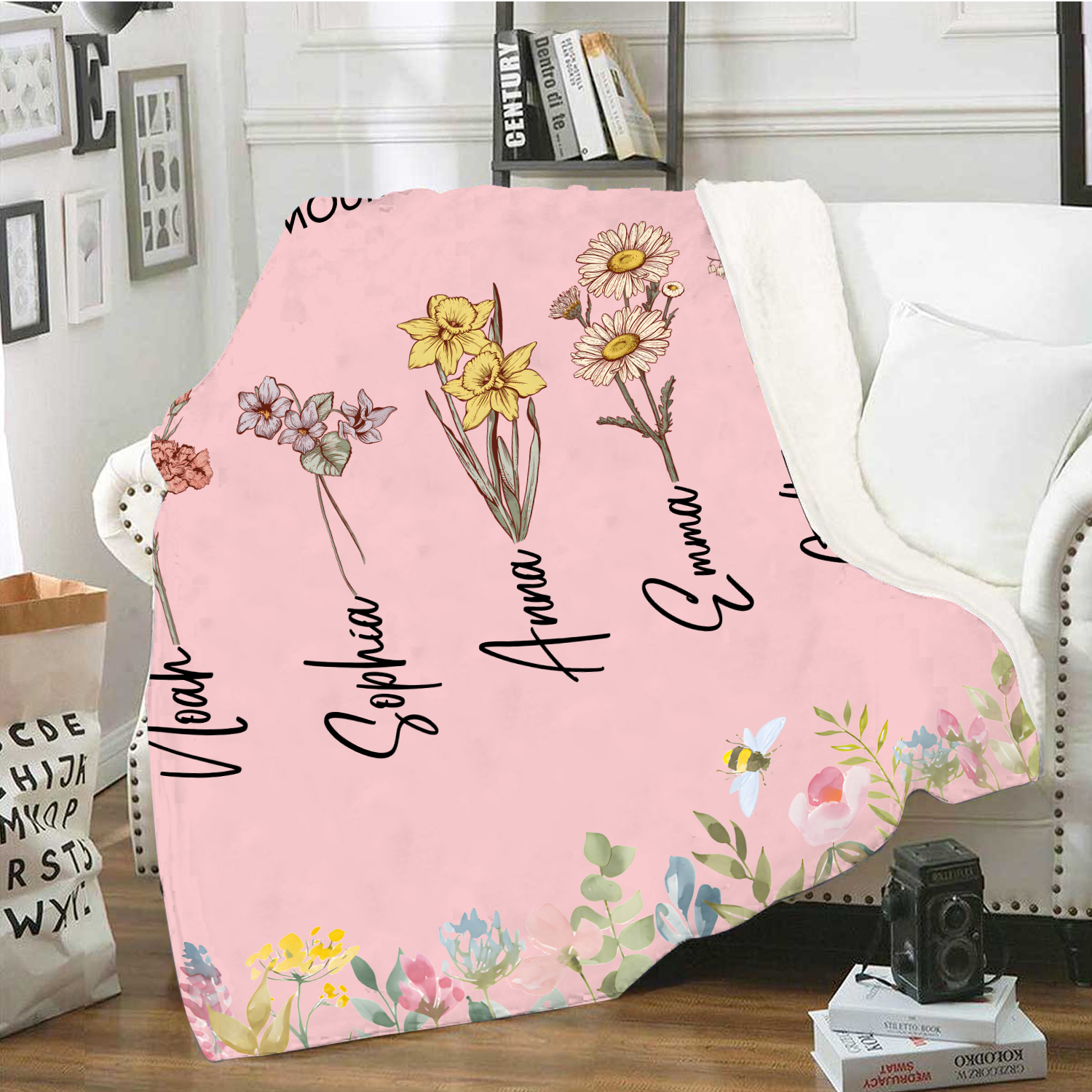 Plaid Polaire Personnalisé Cadeau Pour Maman – Couverture Douce Avec Message