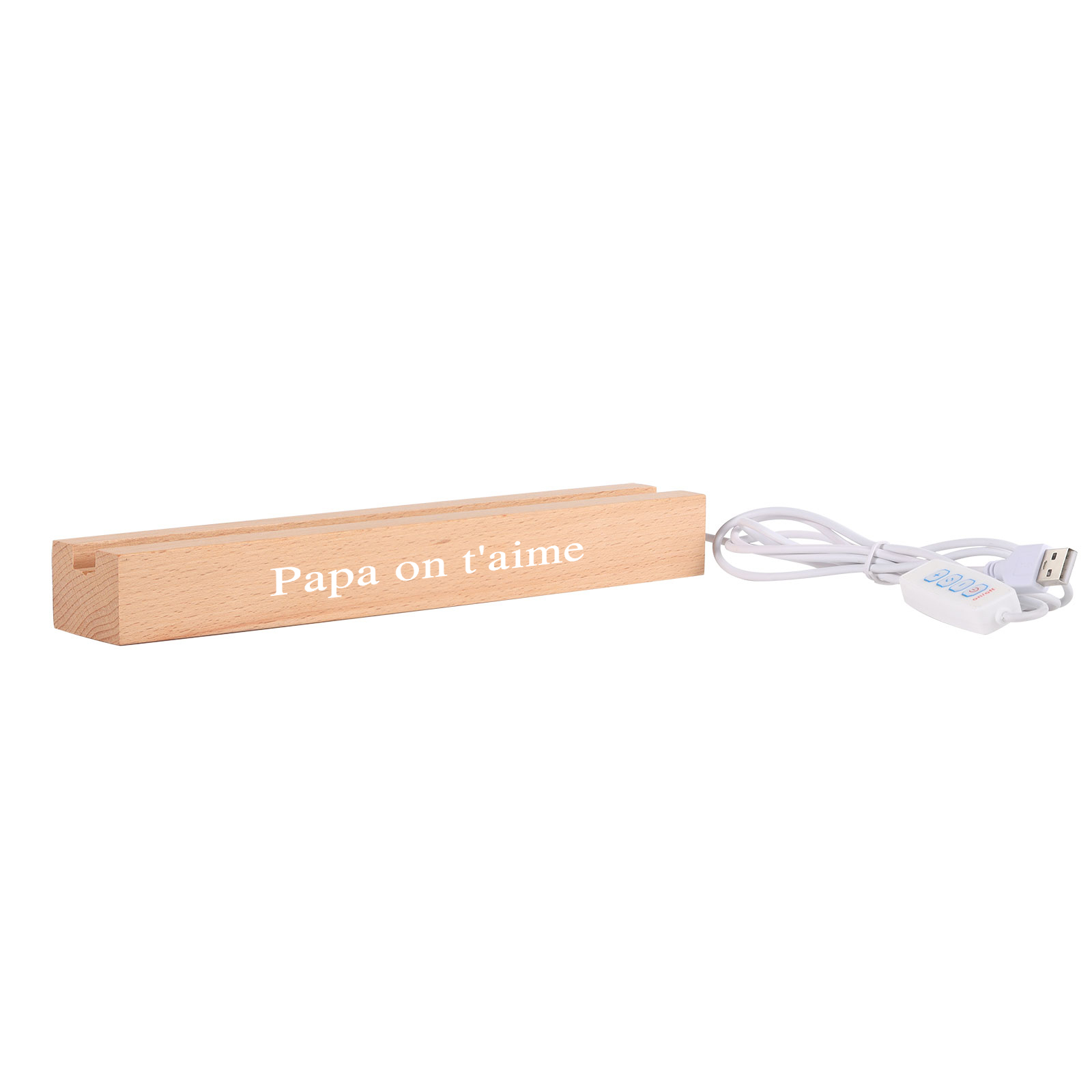 À mon Papa/Papi- Lampe de chevet LED Poings 2 Prénoms Personnalisés avec Texte