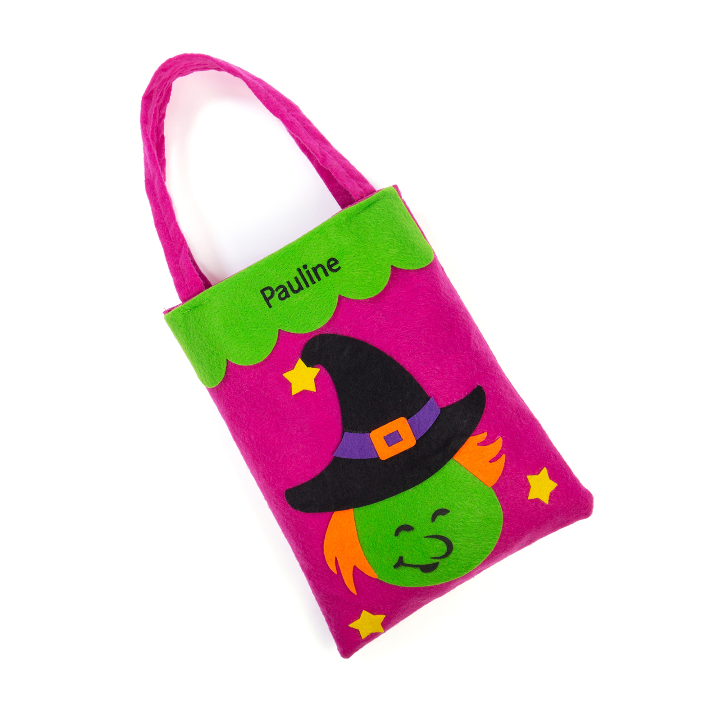 Sac de Bonbons Sorcière🧙‍♀ d'Halloween 1 Prénom Personnalisé