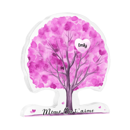 À Mamie - Plaque Acrylique en Forme d'Arbre de Vie Personnalisés avec Prénom et Texte Cadeau pour Famille | Jessemade