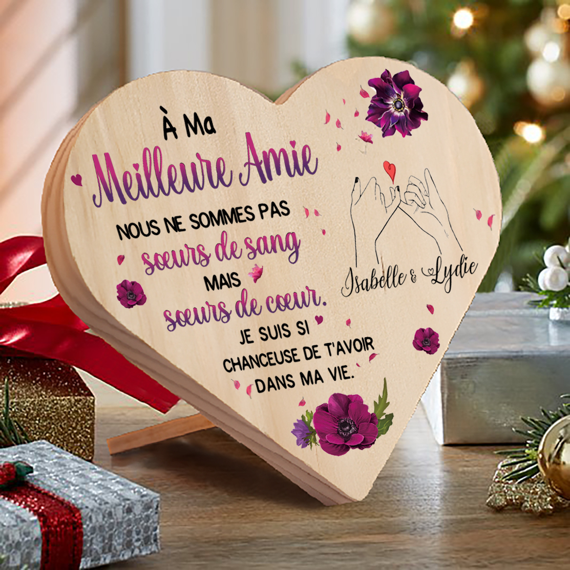 À Ma Meilleure Amie-Décoration En bois texte personnalisé