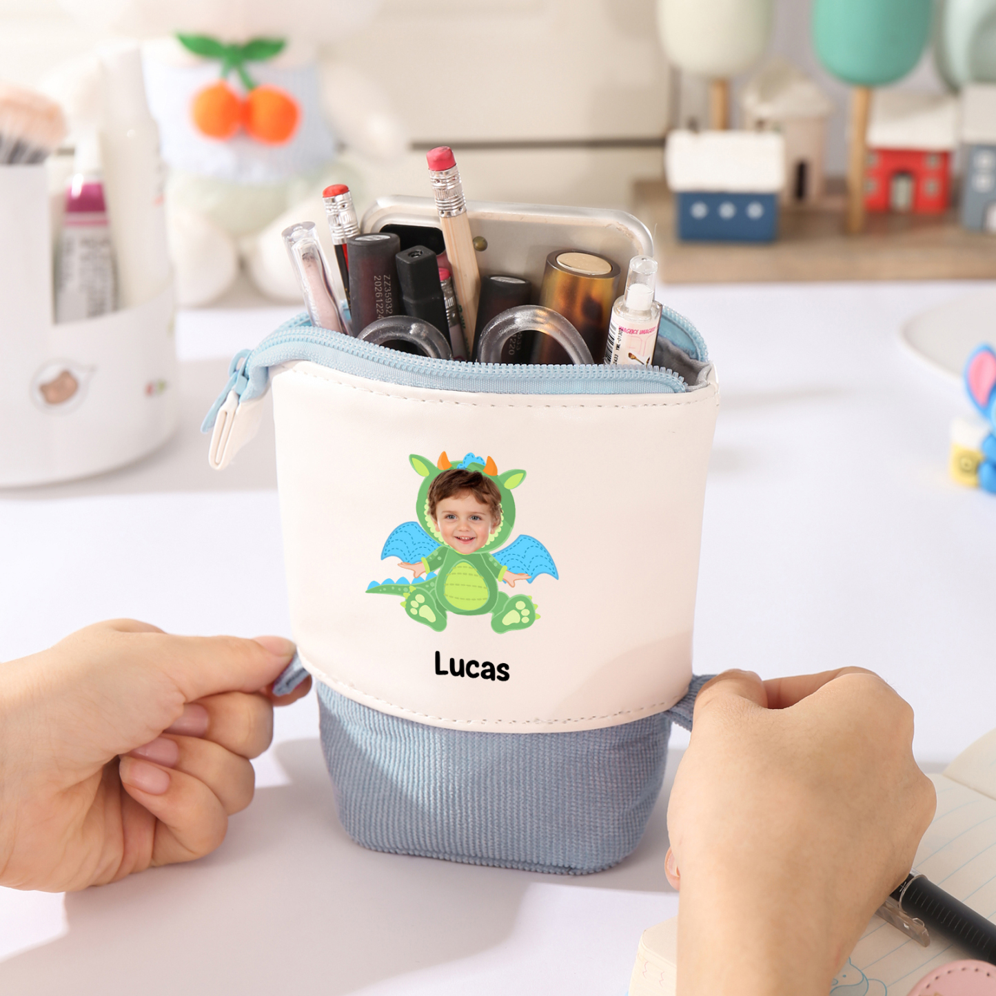 [Copy]Trousse Personnalisable avec 1 Nom et Motif Dinosaure – Cadeau rentrée scolaire pour Enfants | Jessemade