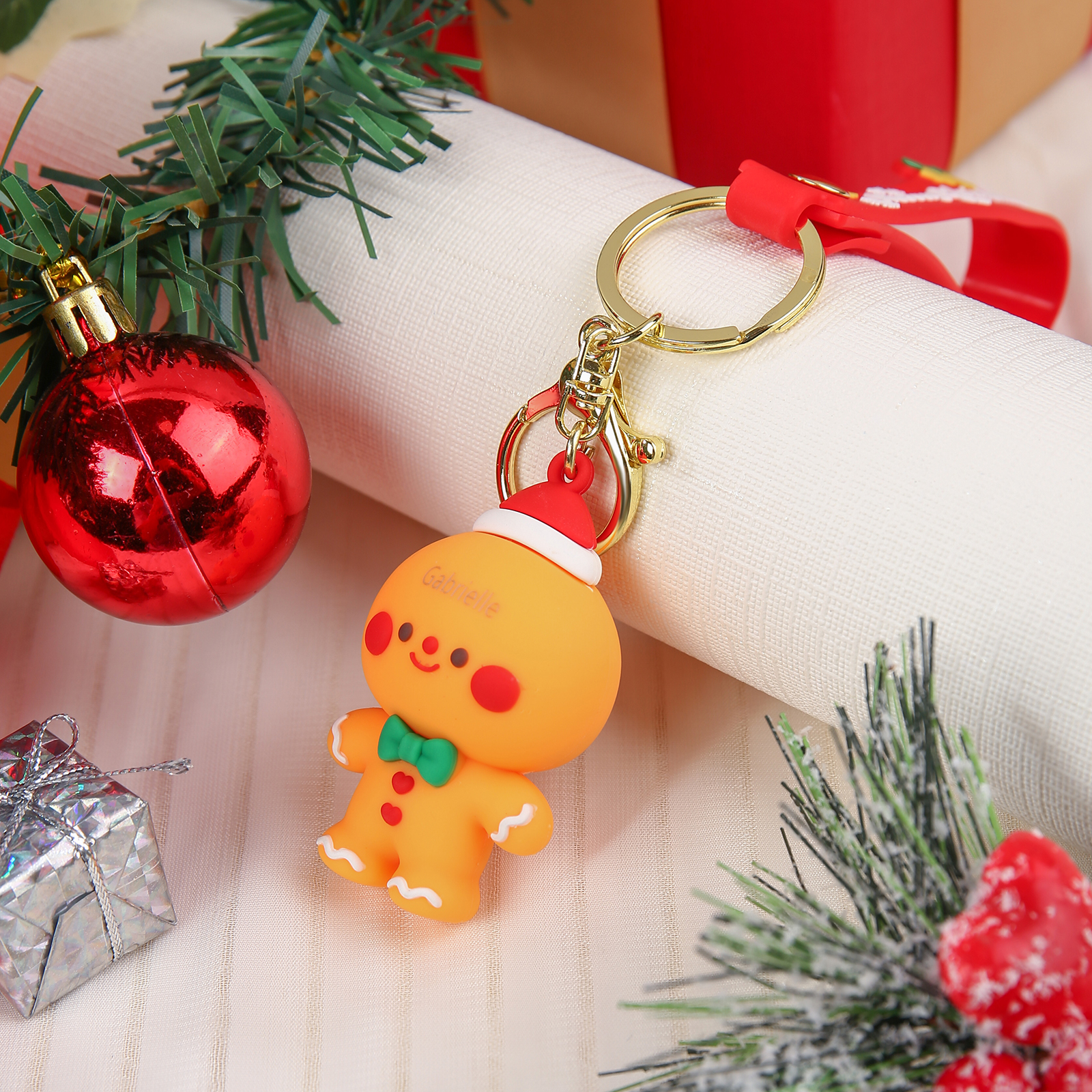 48 Porte-Clés Bonhomme De Neige Et Sapin De Noël En Silicone - Déco Cadeaux Festifs - 5