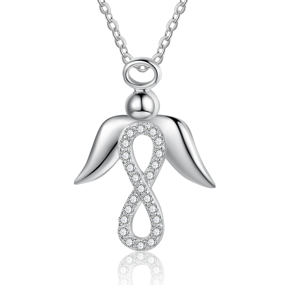 A ma meilleure amie - Collier aile avec Infini 2 Prénom Personnalisé