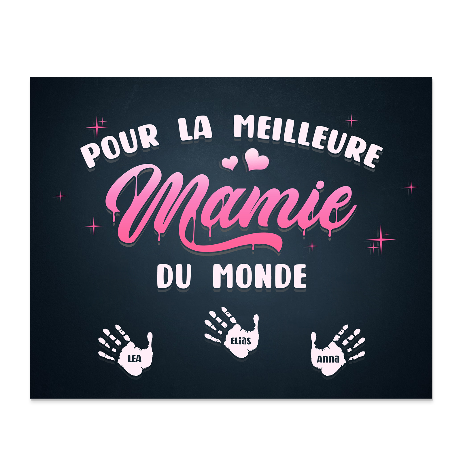 À ma Mamie - Cadre en Bois Arbre 1-6 Prénoms Personnalisés