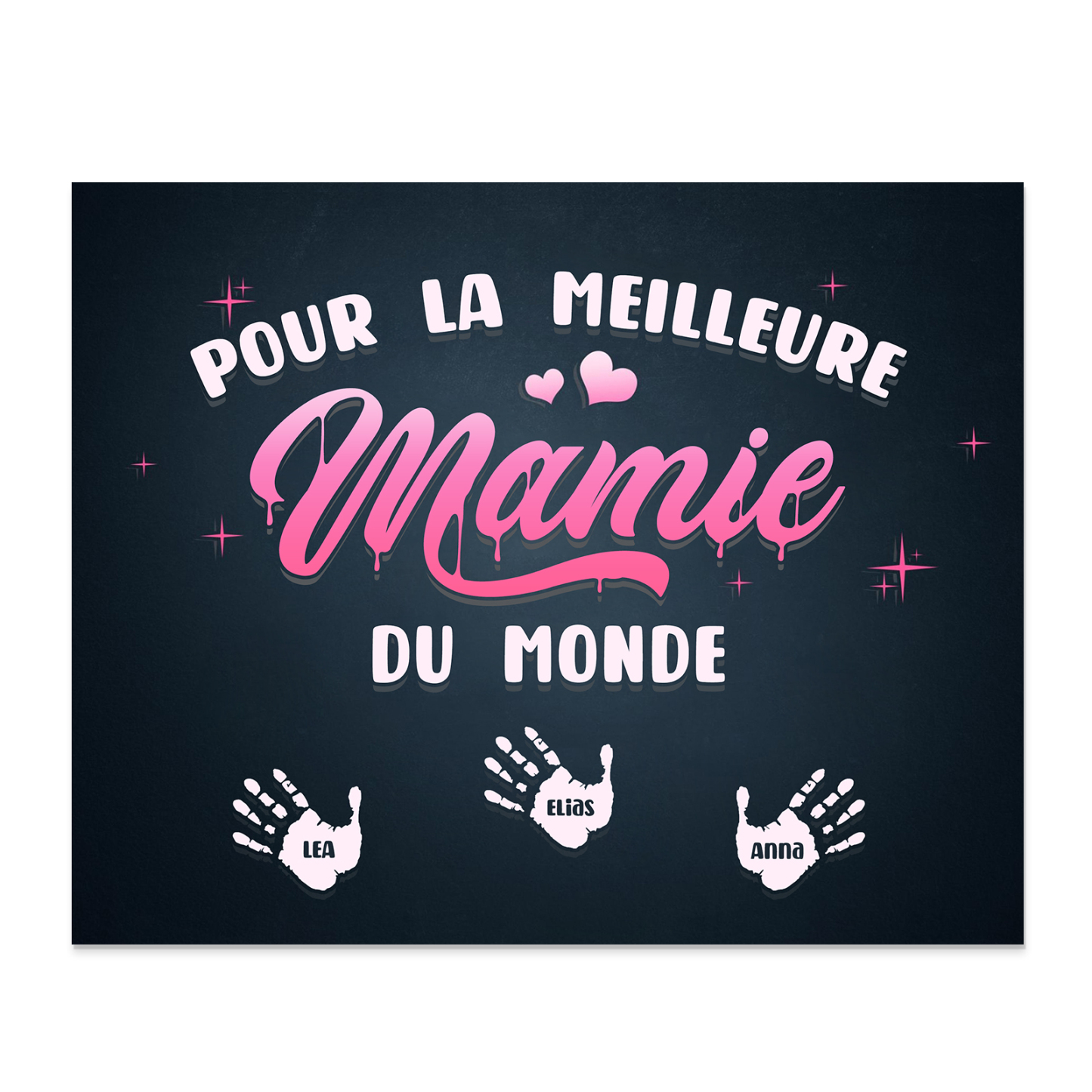 À ma Mamie - Cadre en Bois Arbre 1-6 Prénoms Personnalisés