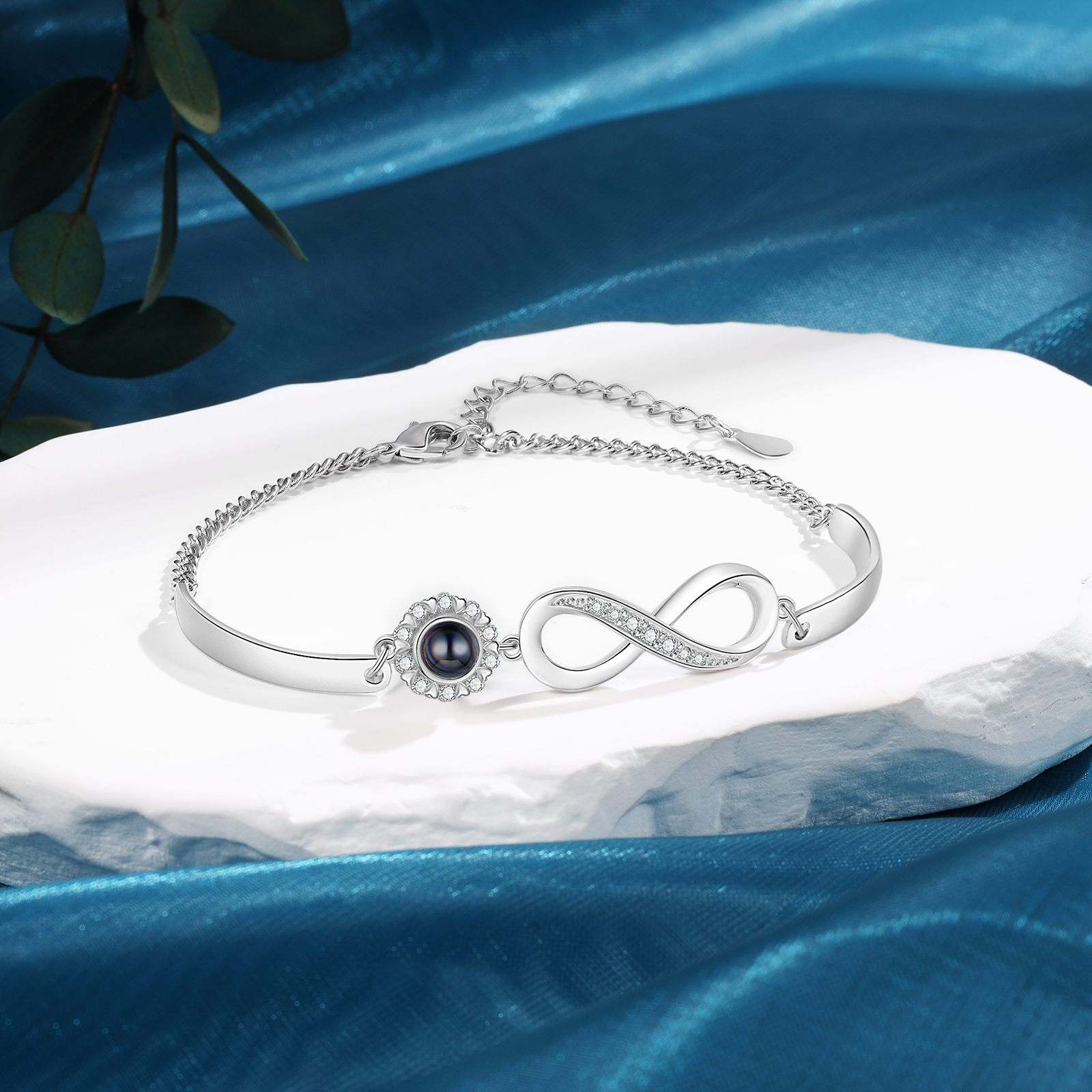 À Ma Marraine Bracelet Infini de Projection Photo Personnalisée Bracelet Femmes | Jessemade