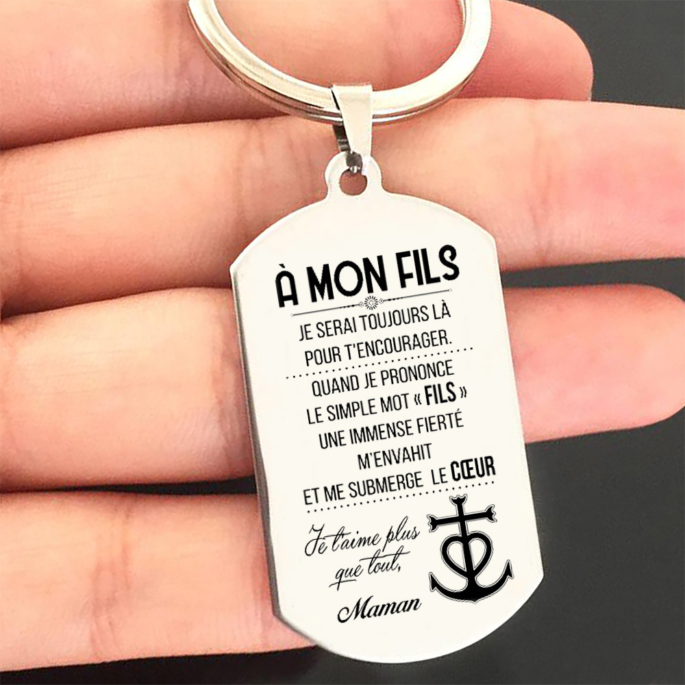 A mon fils - Maman-Porte-Clés Personnalisé texte